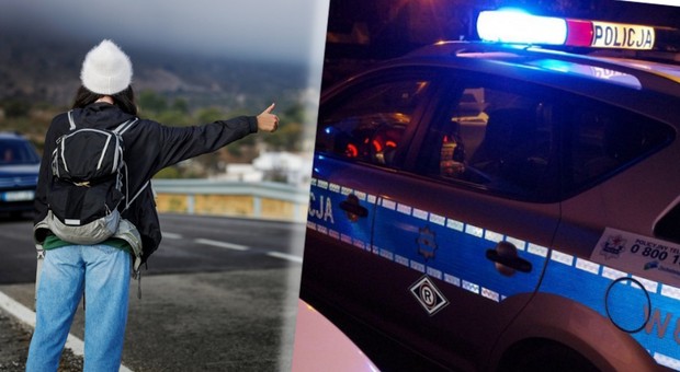 Takiej podróży autostopowiczka się nie spodziewała. Musiała interweniować policja