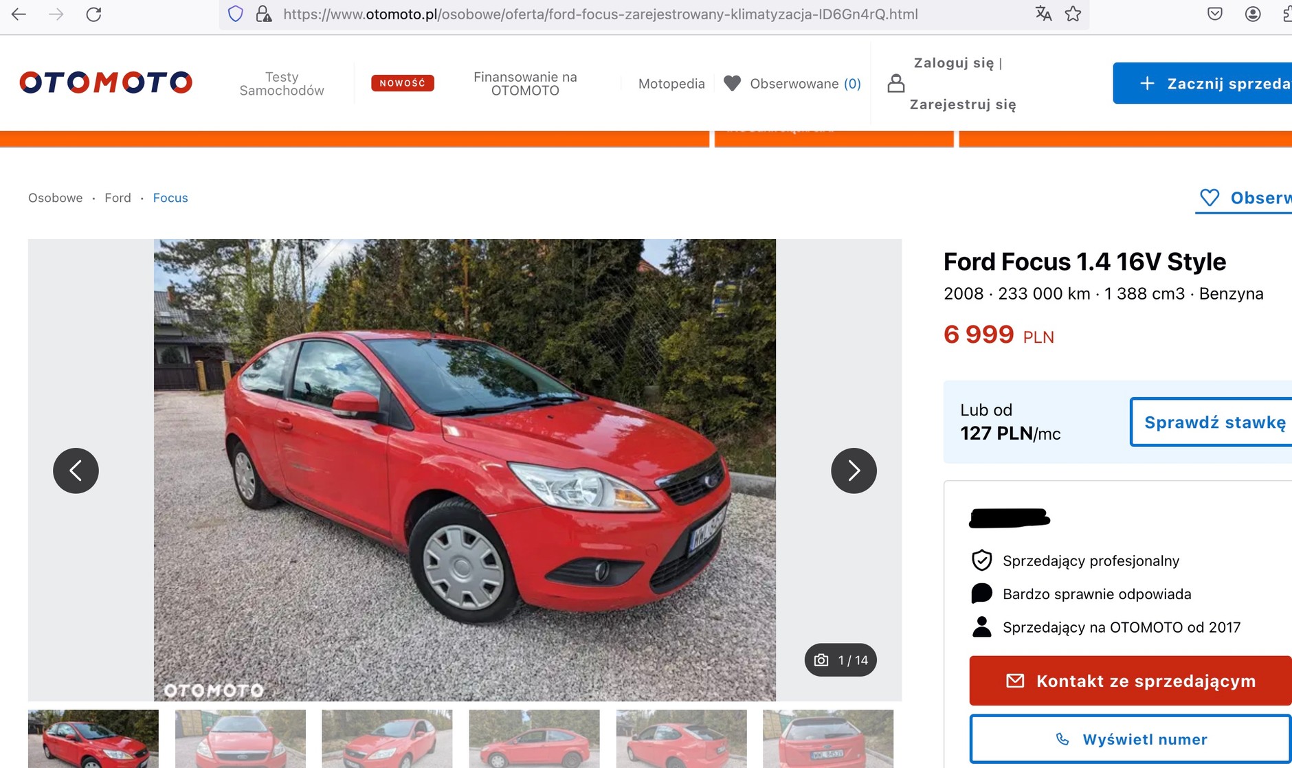 Ford Focus – ogłoszenie