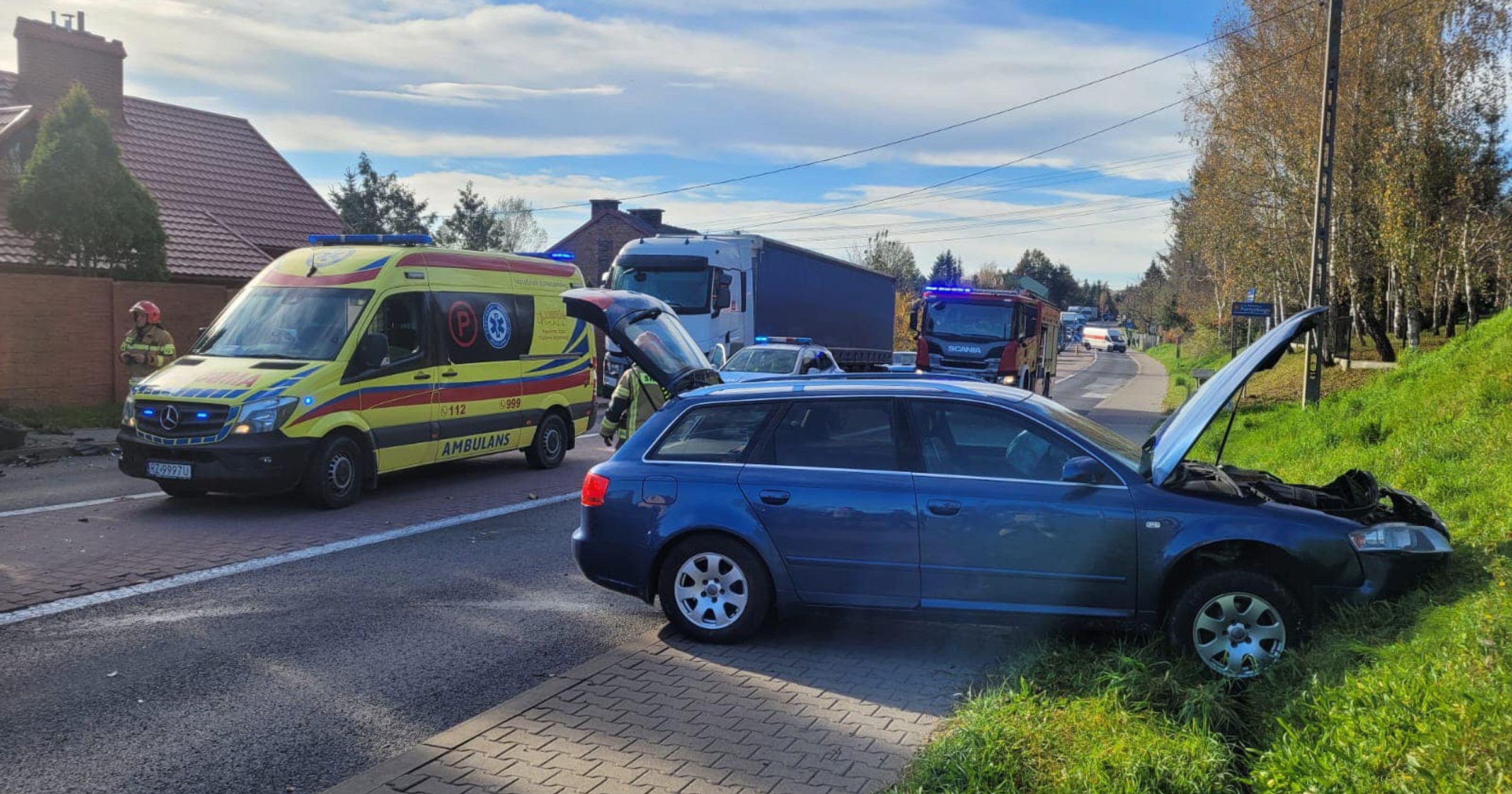 Wypadek w Boguchwale na DK19