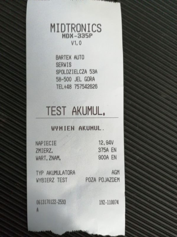Test akumulatora