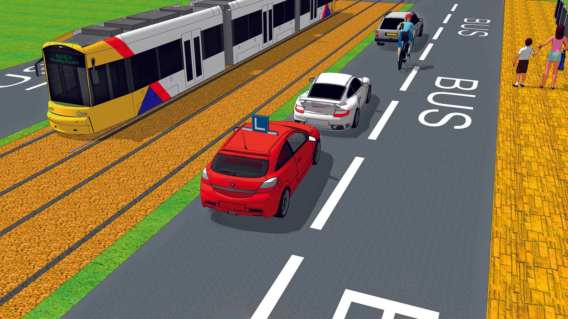 Organizacja ruchu na moście Poniatowskiego w Warszawie z punktu widzenia kierowcy samochodu