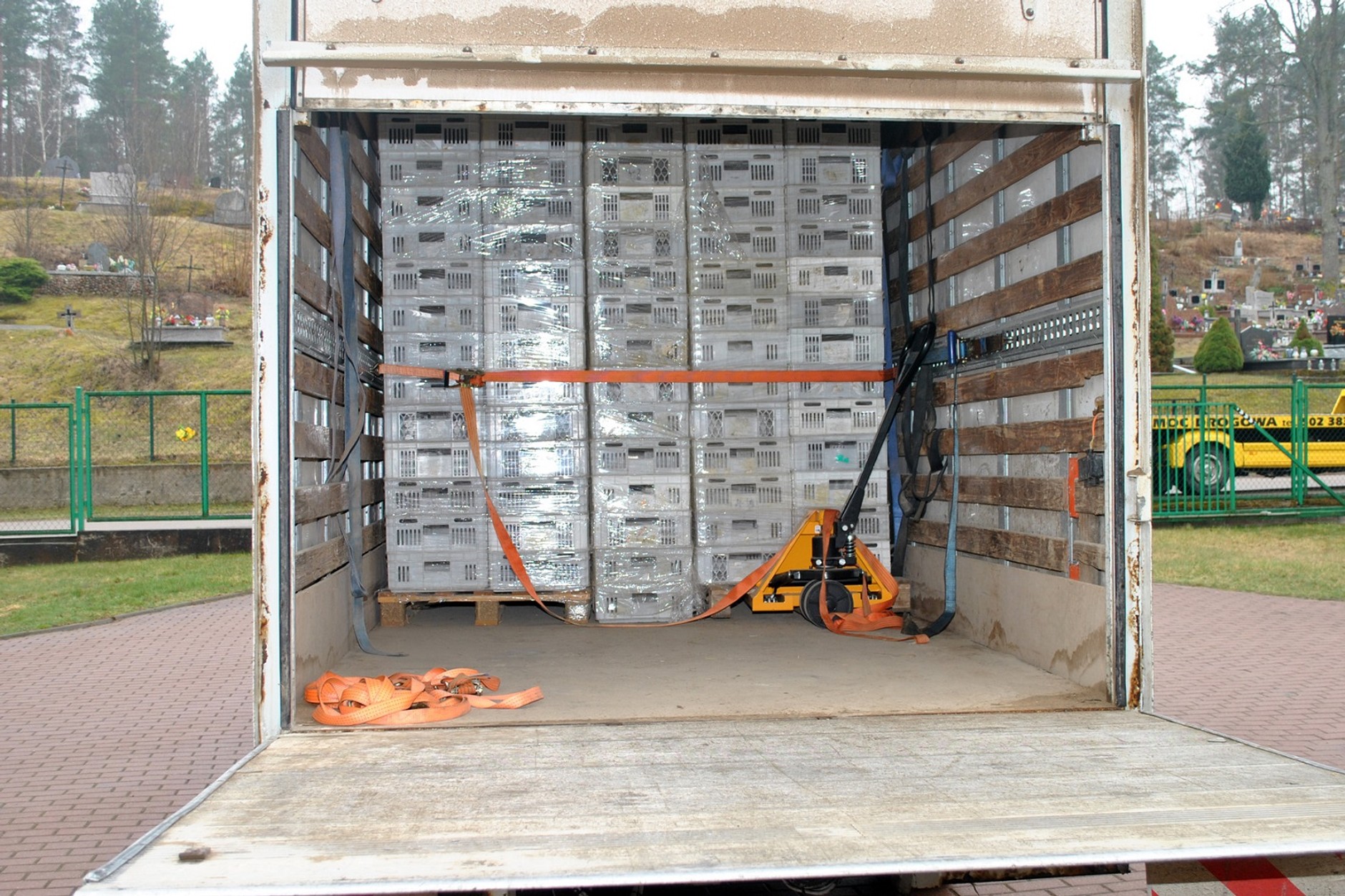 Kontrola ciężarówki z Litwy