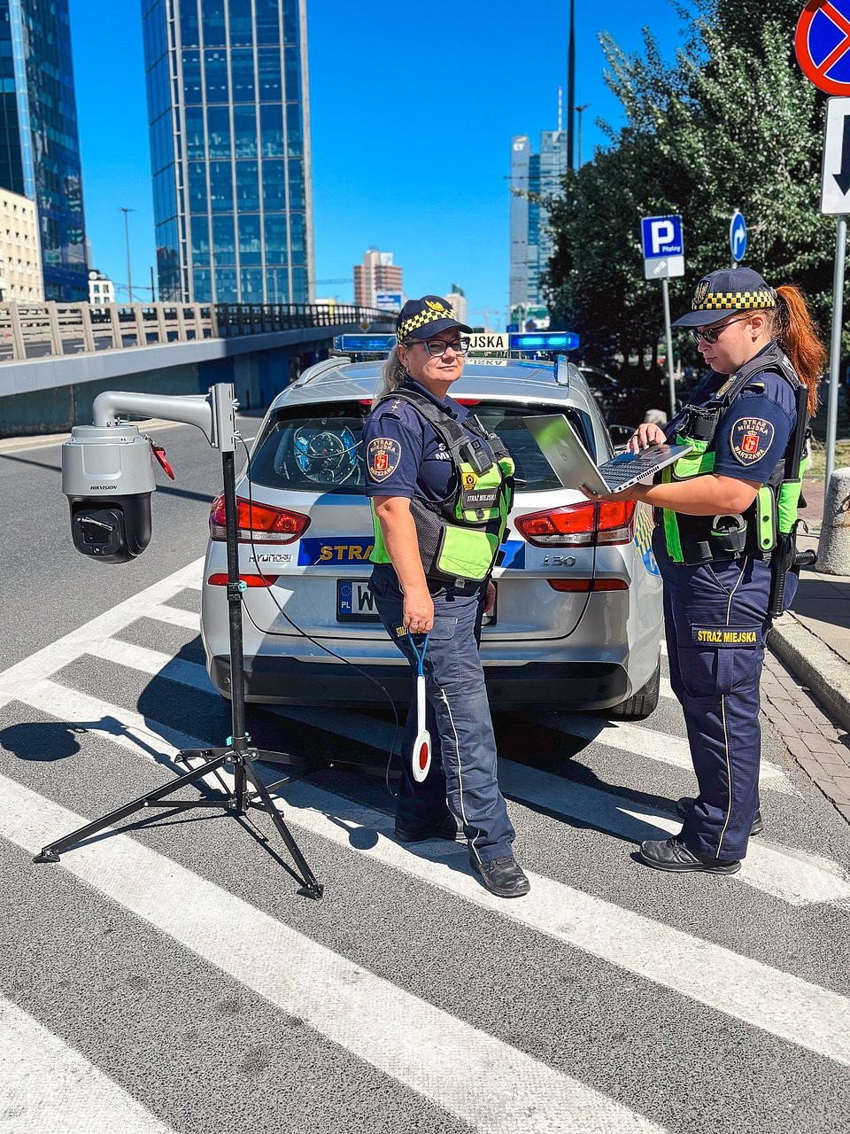 Kontrola wjazdu do warszawskiej SCT