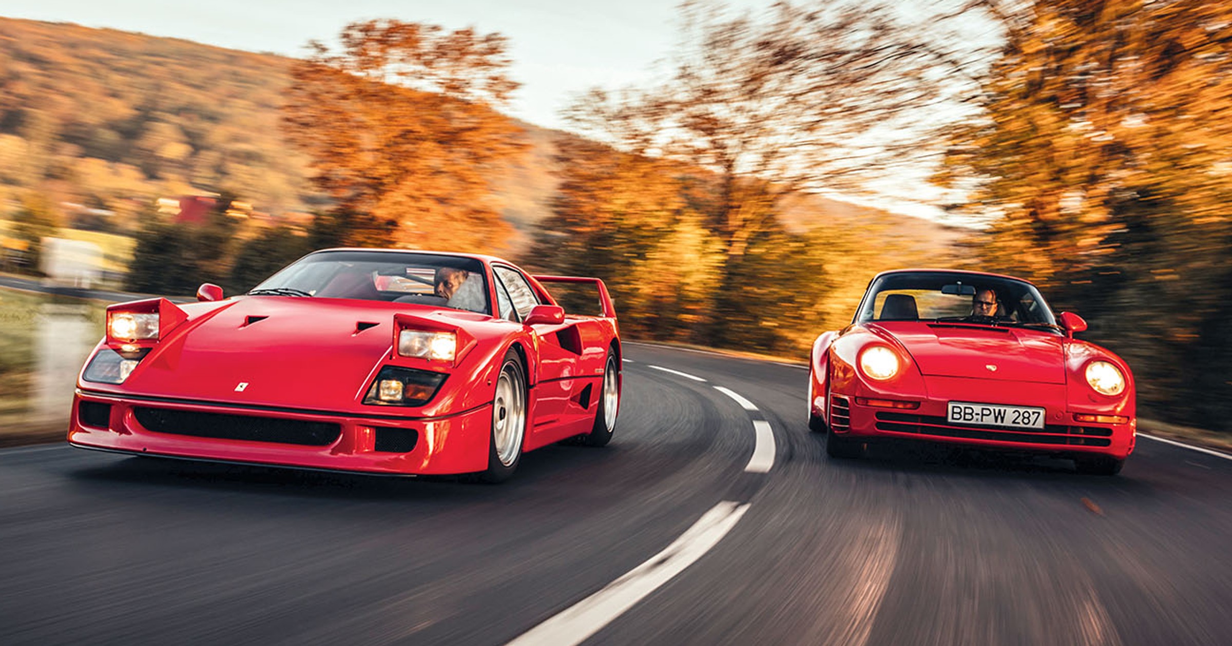 Ferrari F40 kontra Porsche 959 S - pojedynek tylko z pozoru