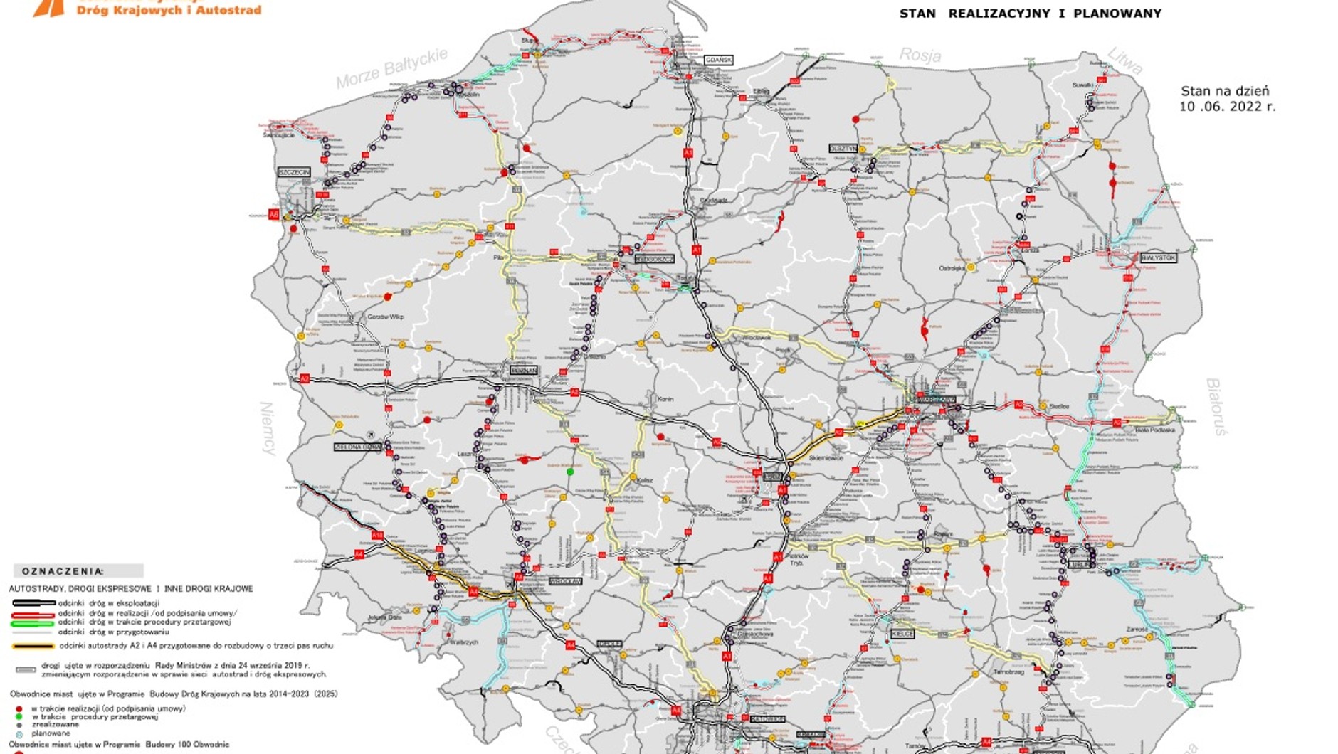 Plan budowy dróg do 2025 r wersja z czerwca 2022 r
