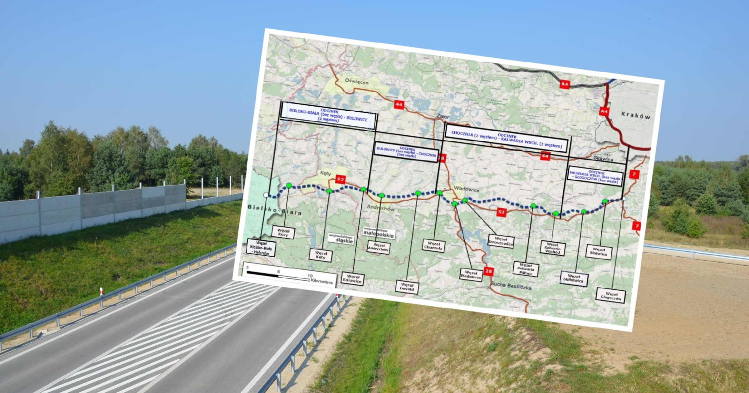 Droga S52 między węzłami Bielsko-Biała Hałcnów i Bulowice