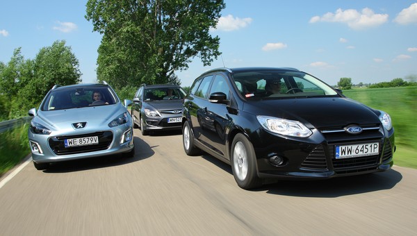 Peugeot 308 SW kontra Ford Focus kombi i Hyundai i30 CW - pomysł ten sam, ale różne wykonanie