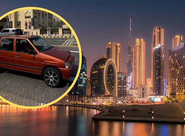 Polacy udali się w niezwykłą podróż. Ich pomarańczowe Tico zrobiło furorę w Dubaju