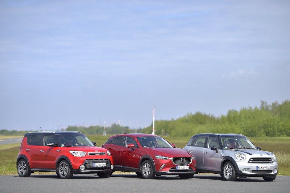 Kia Soul, Mazda CX-3, Mini Countryman