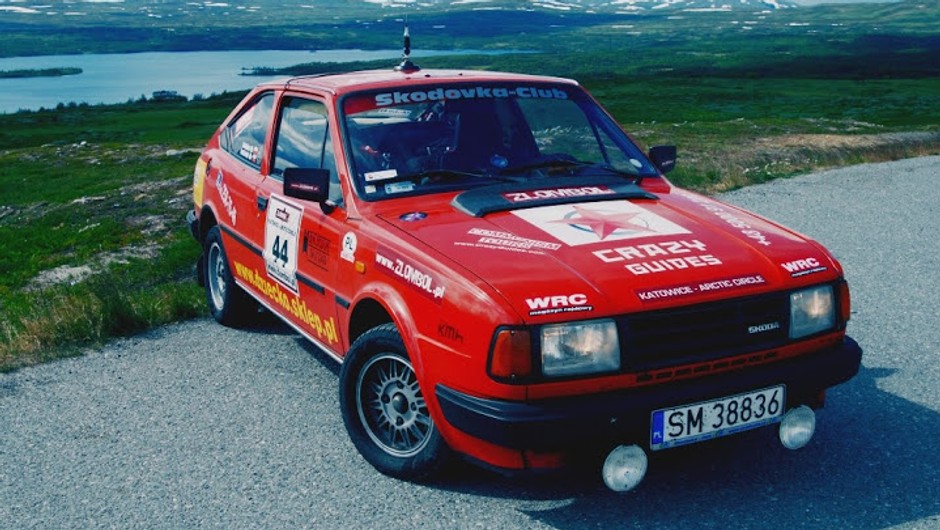 Skoda Rapid na rajdzie Złombol