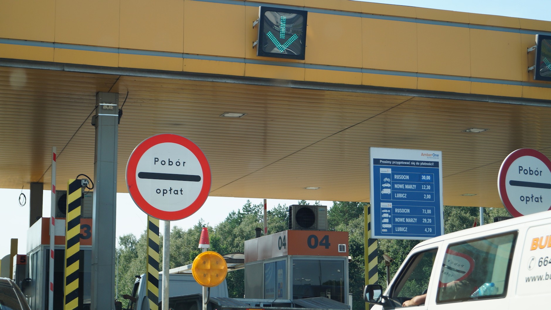 Pobór opłat na autostradzie