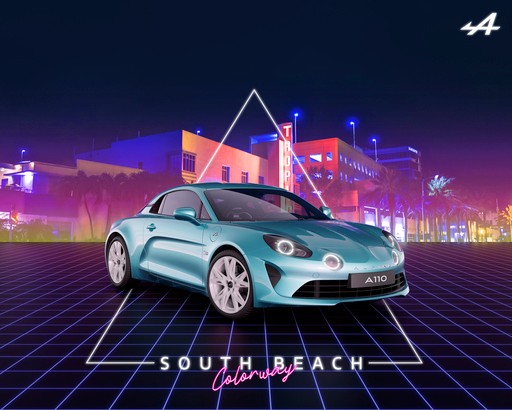 Alpine A110 South Beach Colorway
