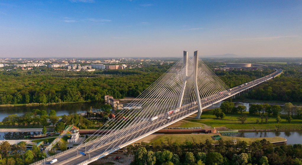 Most Rędziński na Autostradowej Obwodnicy Wrocławia w ciągu A8