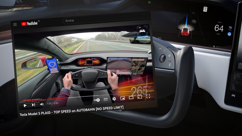 Tesla Model S z dziecinną łatwością osiąga prędkość maksymalną