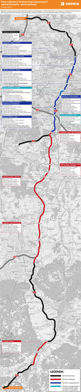 S1 Podwarpie - granica państwa. Plan liniowy