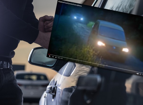 Znaleźli się stanowczo zbyt blisko granicy. Strażnicy pomogli odzyskać skradzione auto