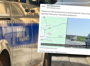 Policja zatrzymała "dziwną" Teslę na A4. Nie tylko ona ma prawo to zrobić