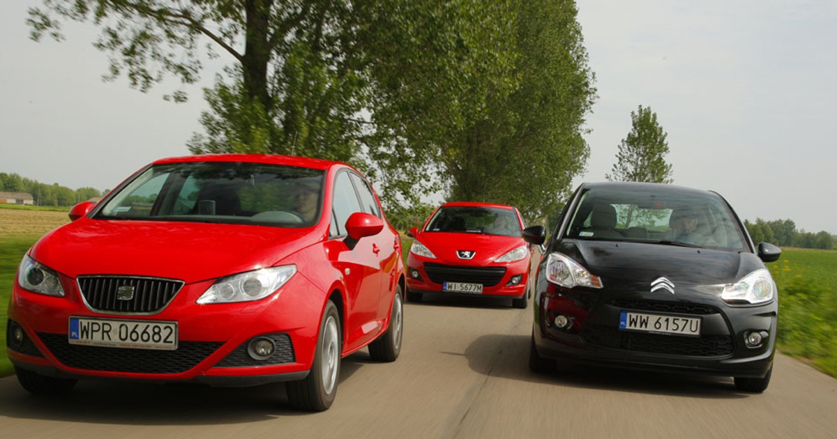 Przyjemność z diesla - Seat Ibiza kontra Citroen C3 i Peugeot 207