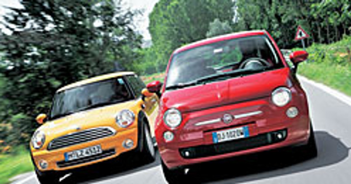 Test porównawczy: Fiat 500 kontra Mini - przeszyte minispódniczki