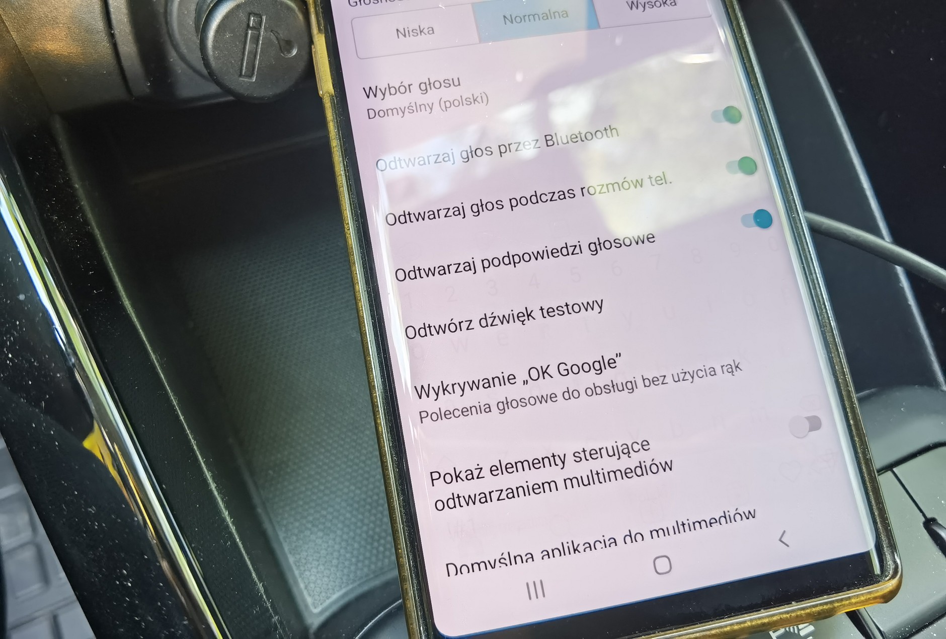 Android Auto - regulacja głośności
