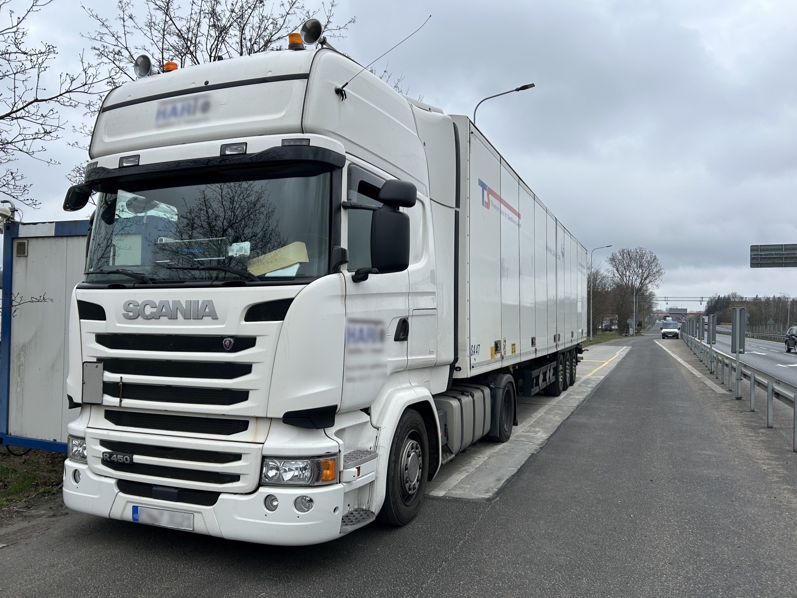 Zestaw ciężarowy niemieckiego przewoźnika zatrzymany do kontroli ITD