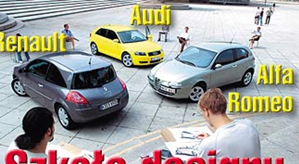 Alfa Romeo 147 2.0 16V TS Distinctive, Audi A3 2.0 16V FSI Attraction, Renault Mégane 2.0 16V Luxe Dynamique - Nie bać się designu