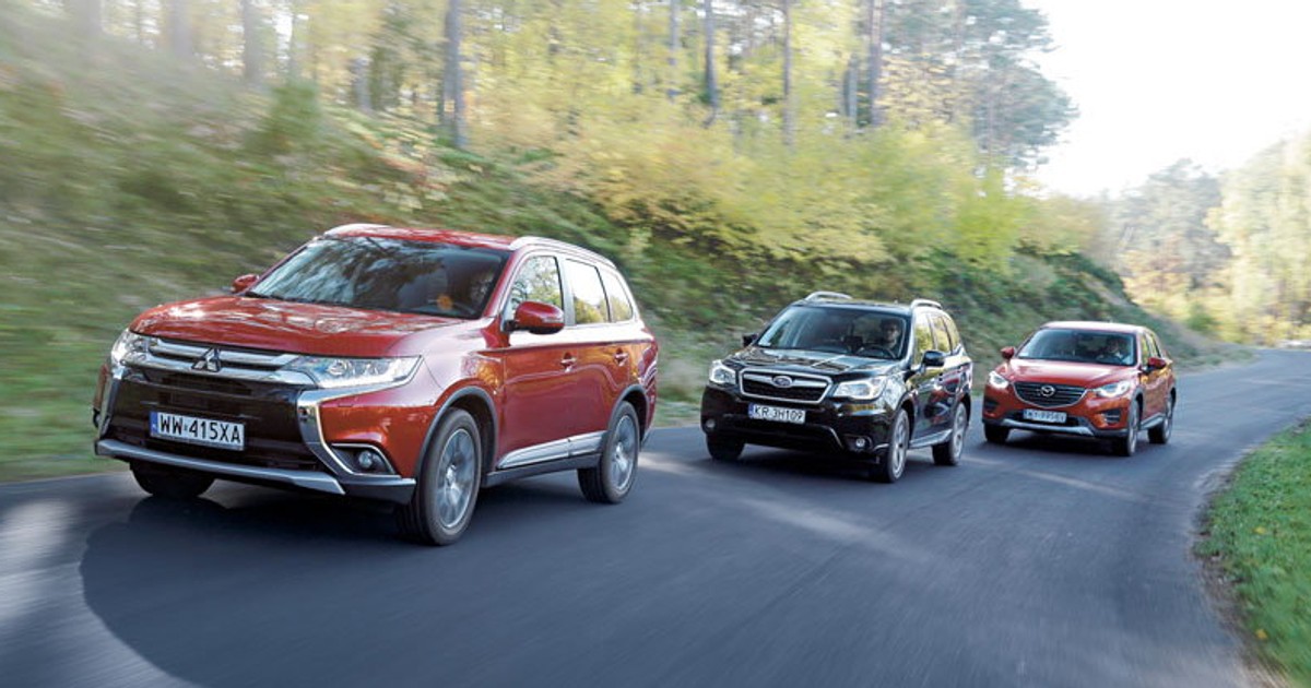 Mitsubishi Outlander kontra Subaru Forester i Mazda CX-5 - japońska szkoła SUV-a