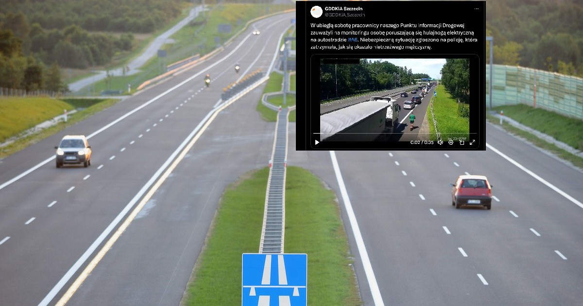 hulajnoga na autostradzie