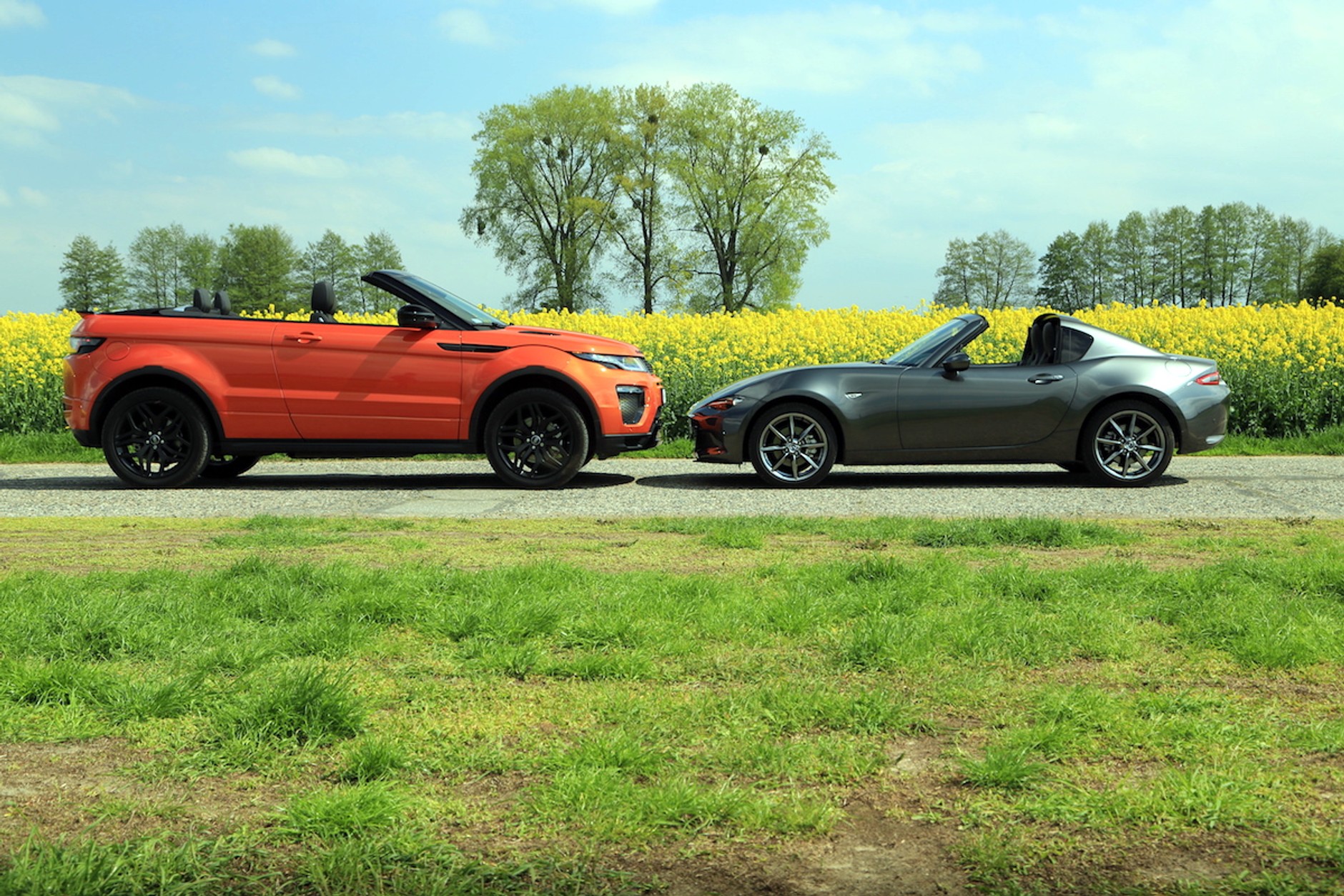 Mazda MX-5 RF i Range Rover Evoque Cabrio