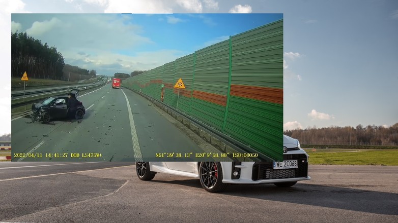 Toyota GR Yaris rozbita na trasie S8