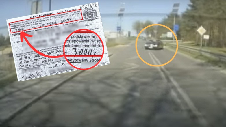 Za taki "taniec" na drodze kierowca słono zapłacił
