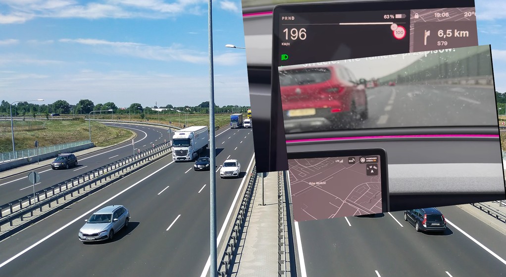 Kierowca Tesli przekroczył prędkość o ponad 70 km./h i stracił prawko