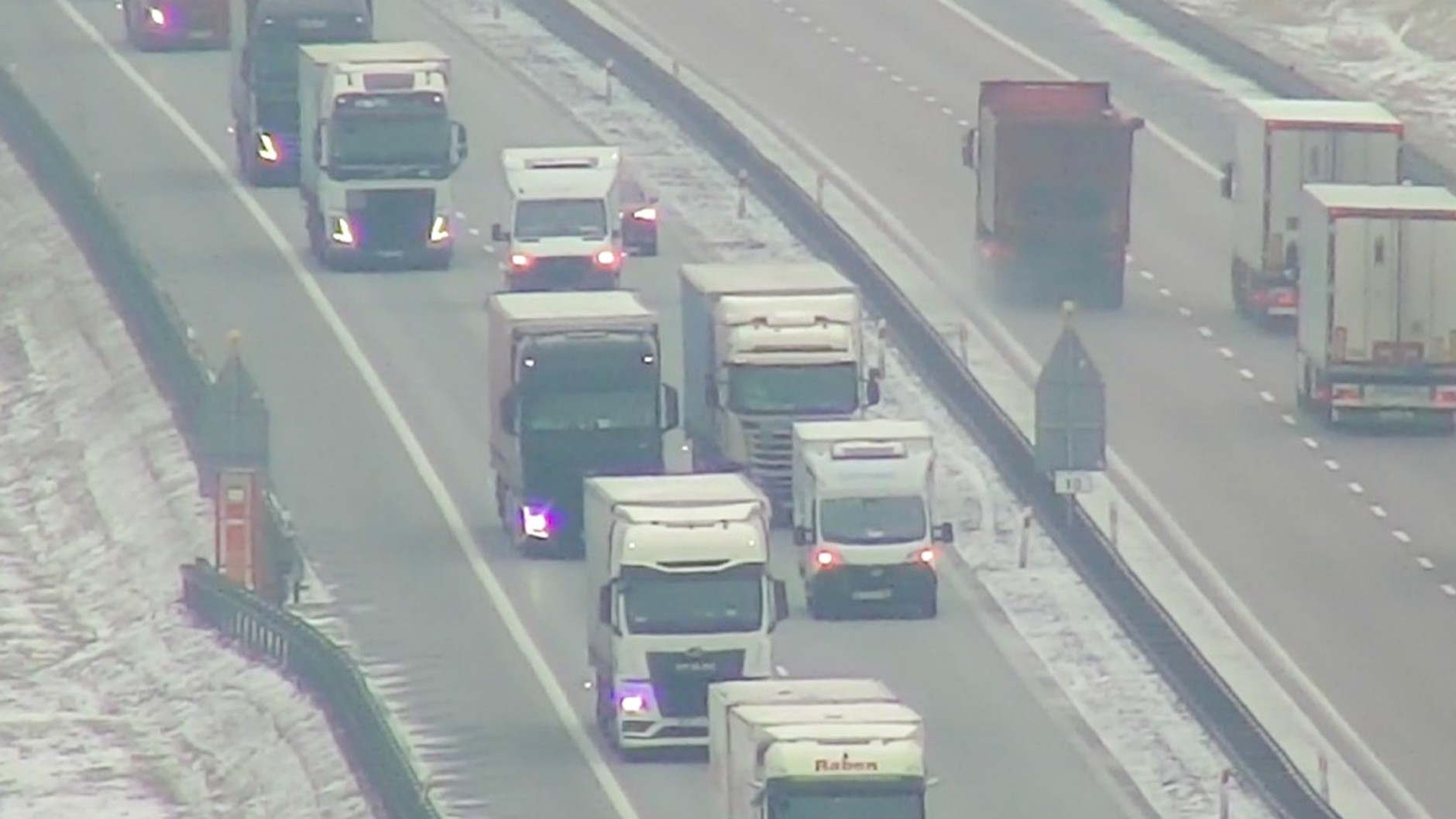 Policjanci prowadzili akcję na autostradzie A2