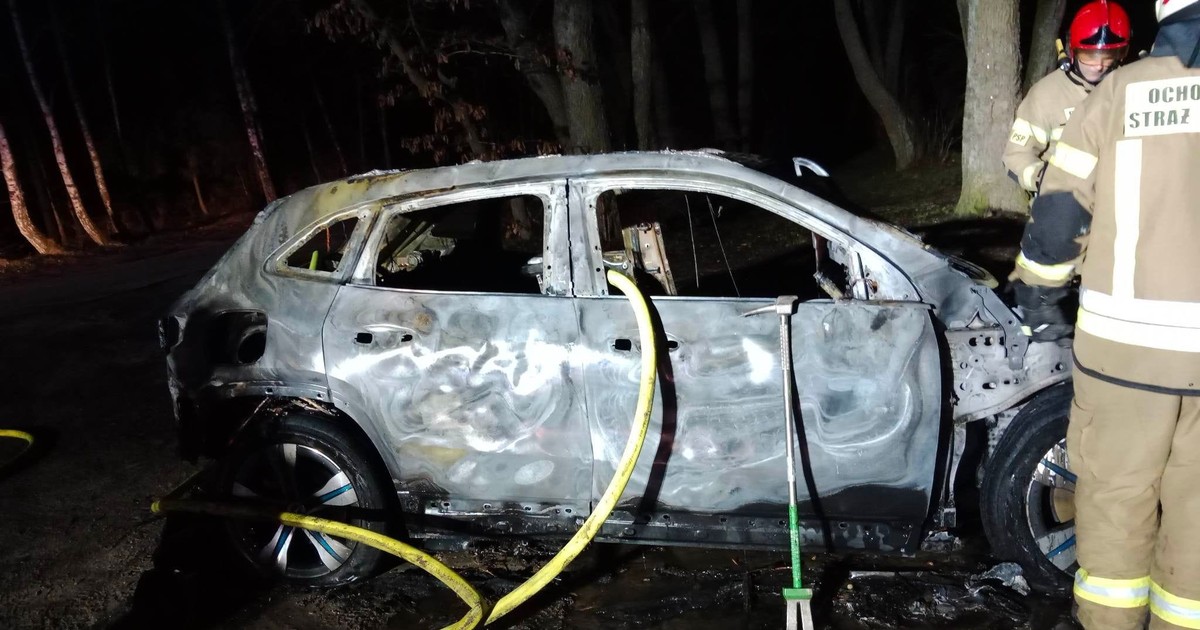 Spłonął elektryczny Mercedes