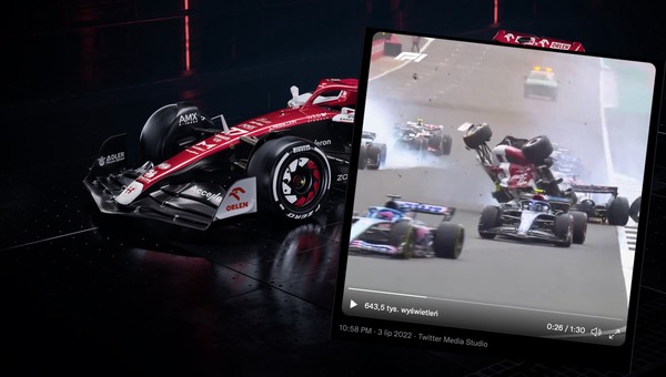 Makabryczny wypadek kierowcy Alfa Romeo F1 Team Orlen na Silverstone [Nagranie]