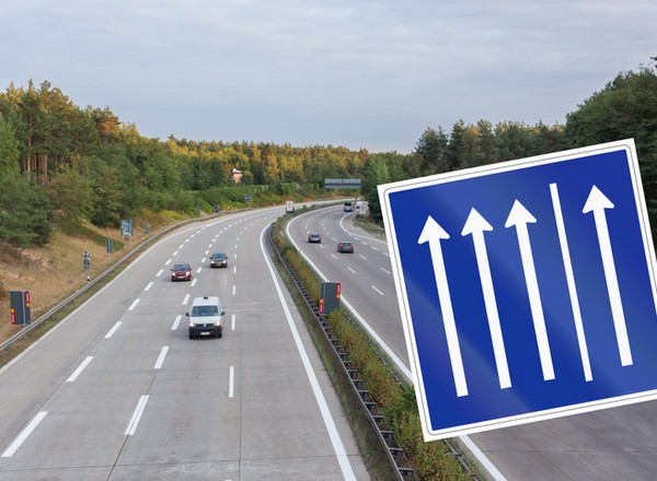 Białe pionowe strzałki oddzielone linią — za zignorowanie tego znaku w Niemczech zapłacisz mandat