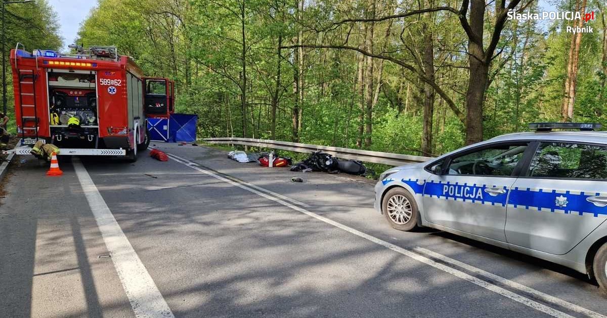 Obraz pochodzący z serwisu https://slaska.policja.gov.pl/kat/informacje/wiadomosci/385040,Wypadek-smiertelny-w-Lyskach.html