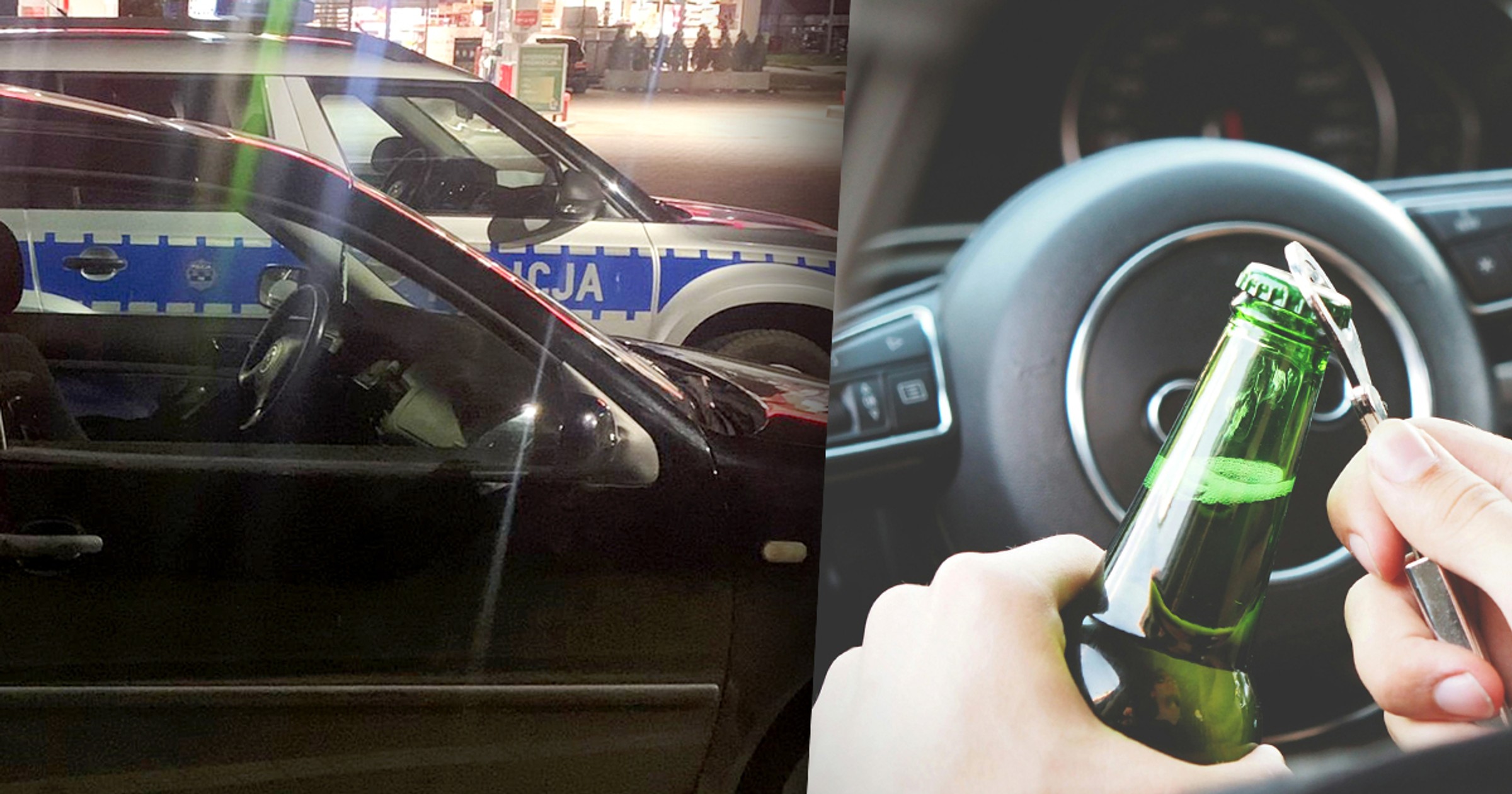 Policjanci zatrzymali pijanego kierowcę. Sam na siebie zadzwonił na 112