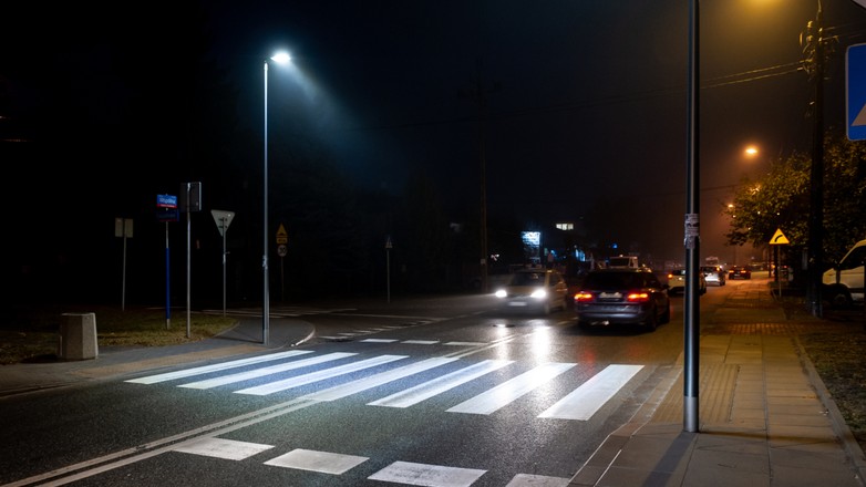 Doświetlone przejście dla pieszych