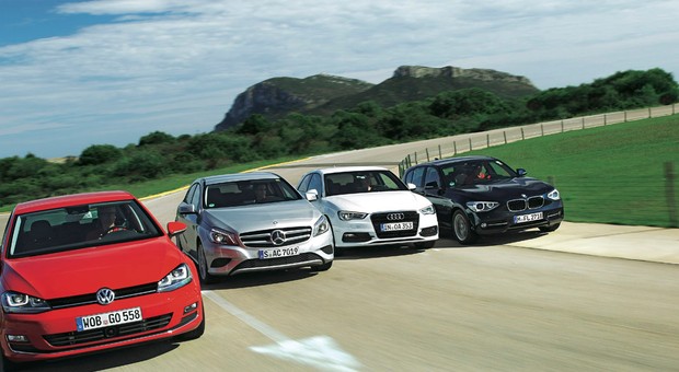 Volkswagen Golf kontra Audi A3, BMW serii 1 i Mercedes klasy A: pojedynek w pierwszej lidze