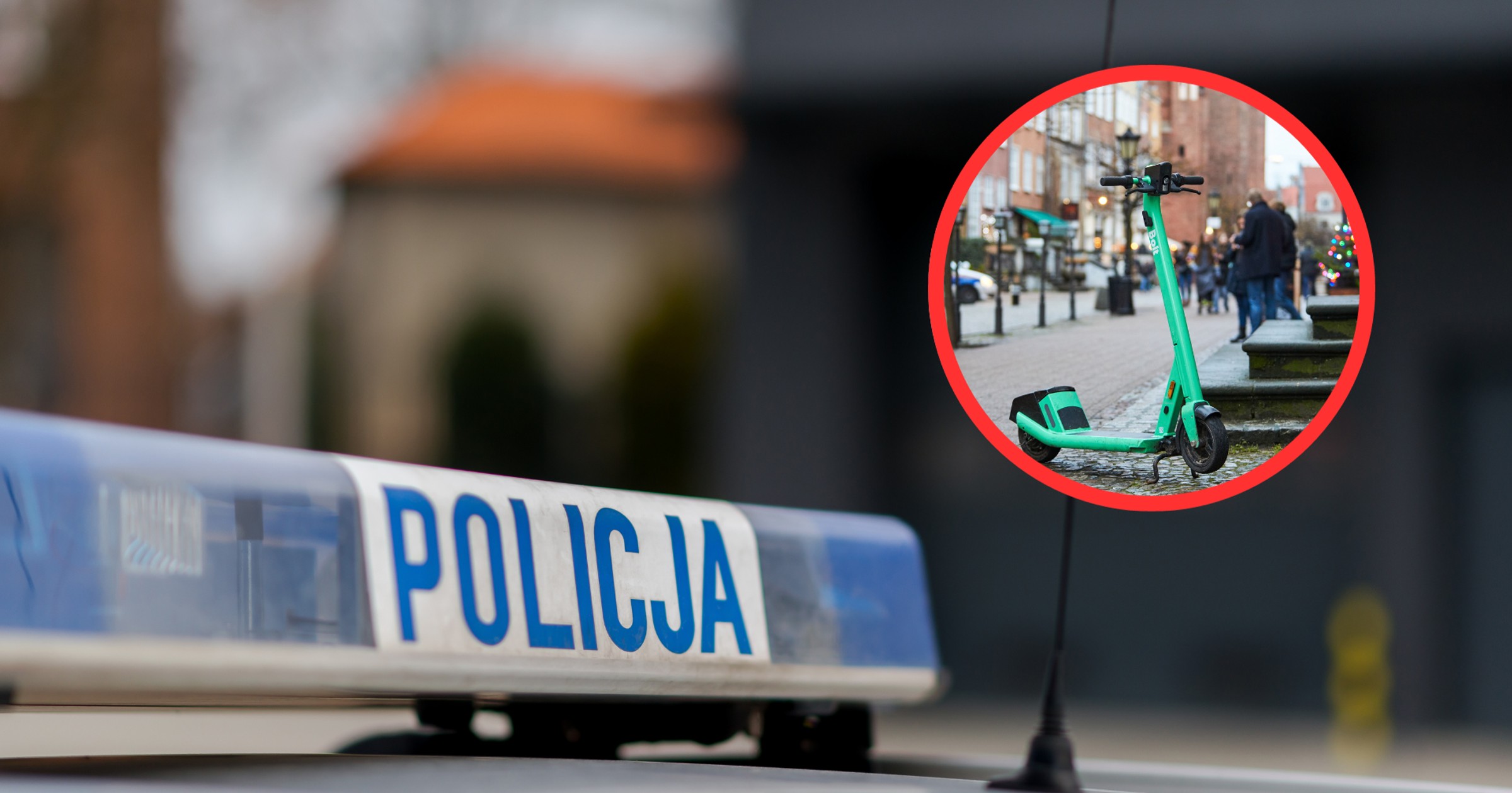 Wypadek z udziałem hulajnogi. Zdjęcie ilustracyjne