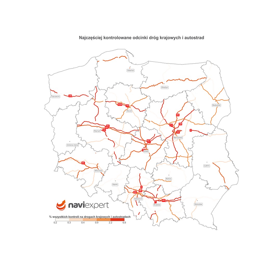 Najczęściej kontrolowane odcinki w majówkę 2023