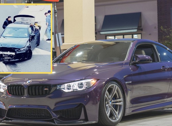 "Akcja dzban" z kierowcą BMW w roli głównej. Popisy skończyły się na barierce [WIDEO]