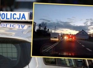 Jechał na "czołówkę" z radiowozem. Zachowanie policjantów zaskakuje [WIDEO]