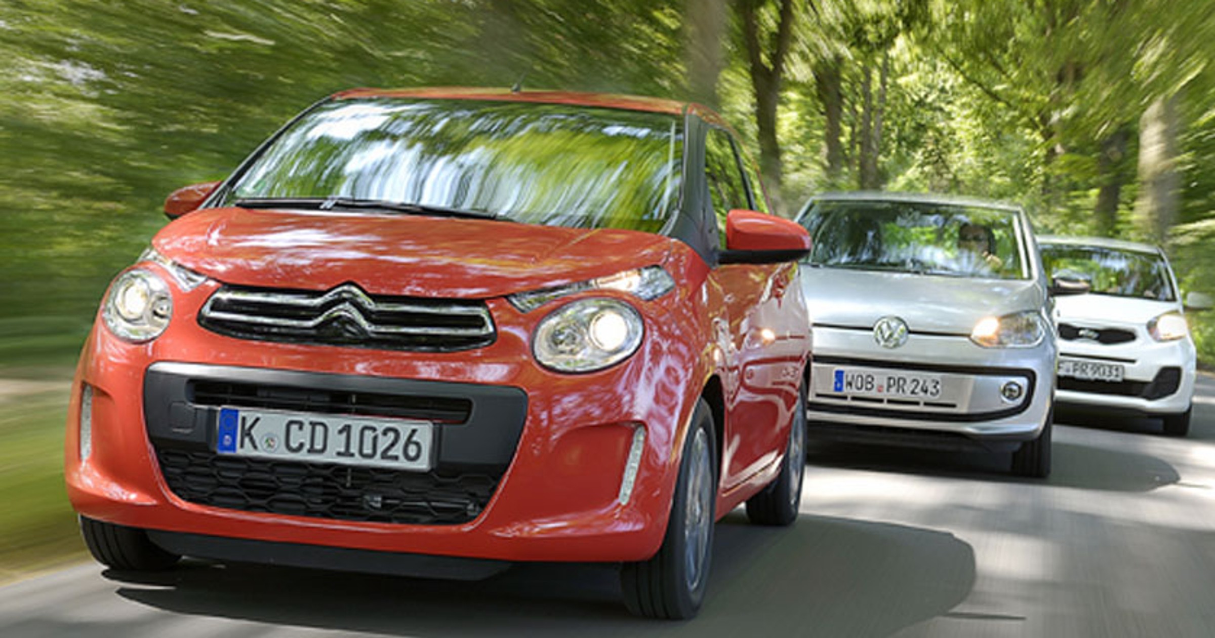 Citroen C1 kontra Kia Picanto i Volkswagen UP! - Który jest mistrzem miejskiej jazdy?