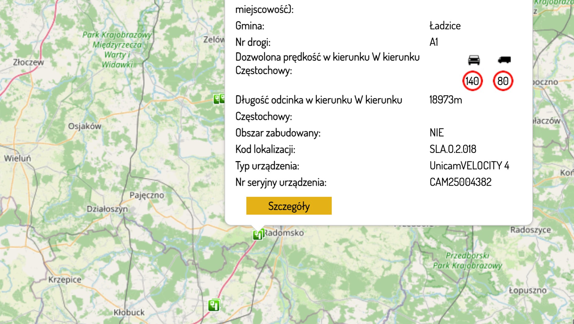 OPP na A1 węzeł Mykanów – węzeł Radomsko