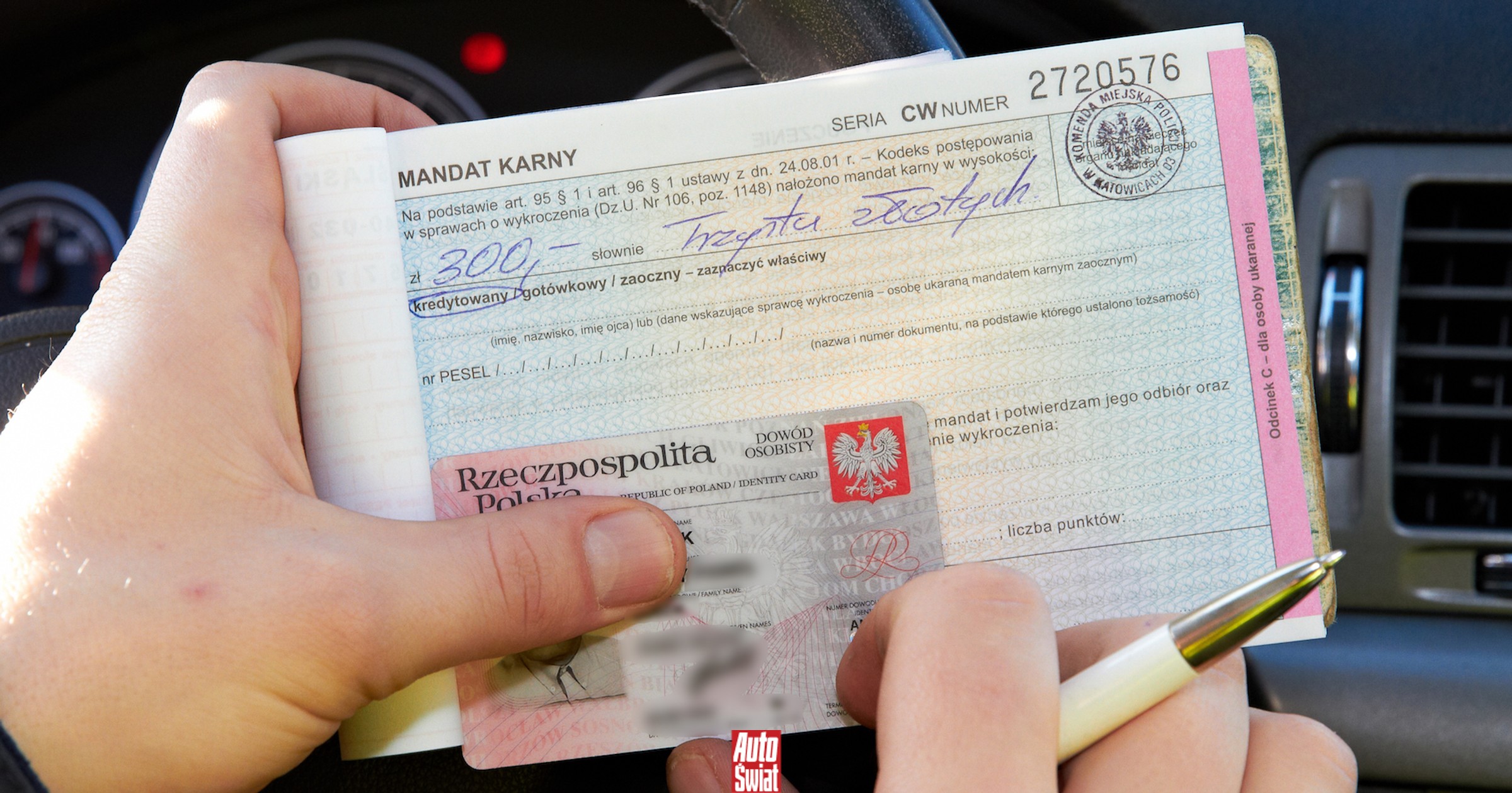 Na oczach policjantów złamał zasadę kąta prostego. Wręczyli mu mandat 2000 zł i 15 pkt