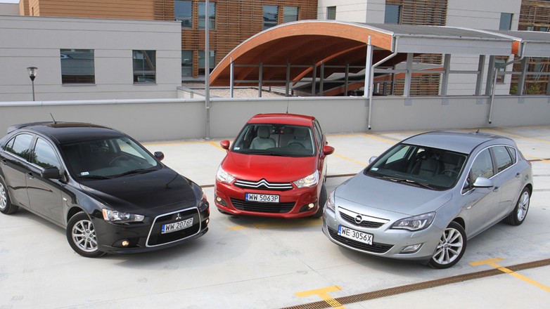 Mitsubishi Lancer kontra Citroen C4 i Opel Astra: kompakty tylko na pozór podobne