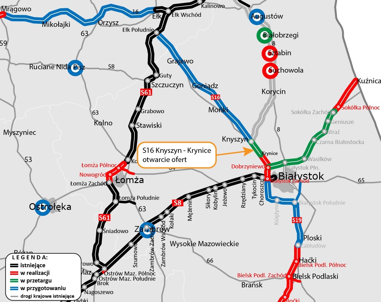Plan budowy dróg na Podlasiu
