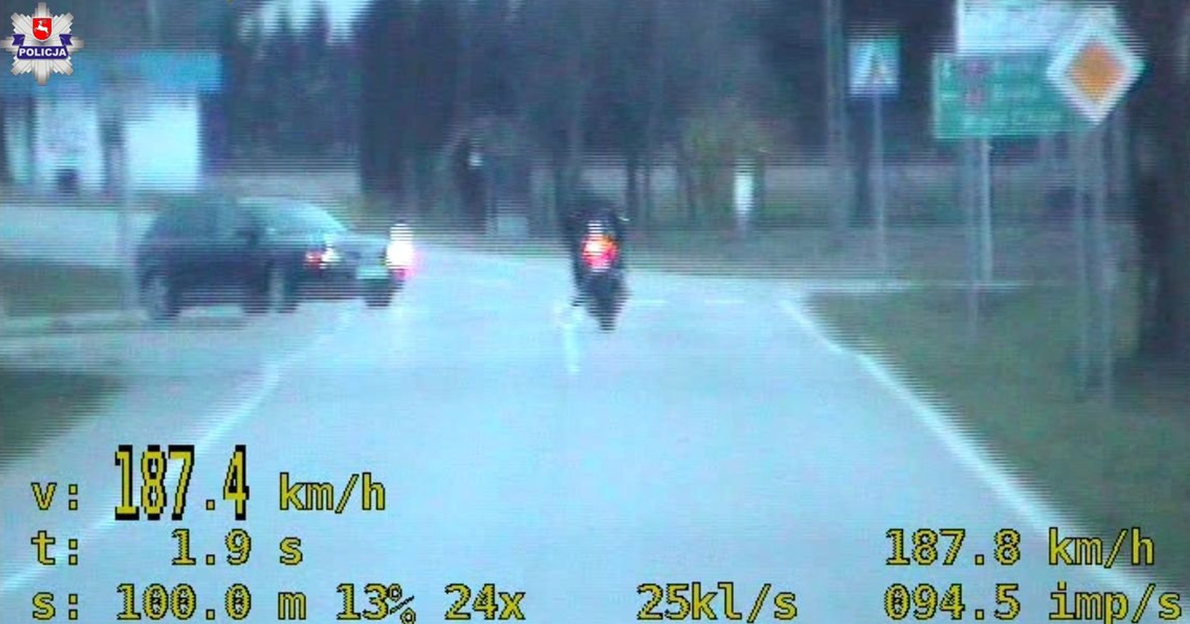 motocyklista złamał prawo